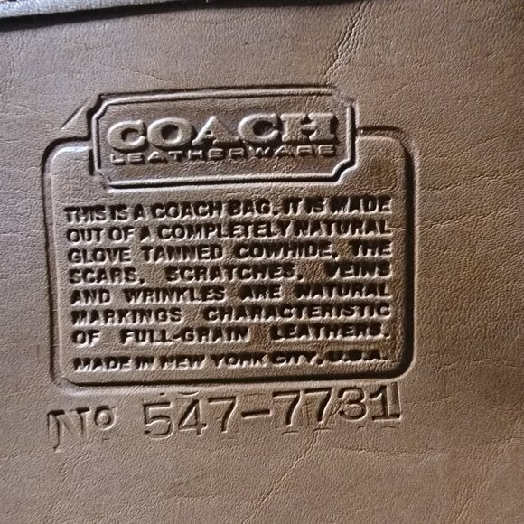 Vintage Coach Embassy Briefcase Tan Leather 1980s Made in NYC - Picture 2 of 6